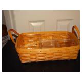 Longaberger Basket w/organizer protector 14" L