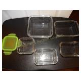 8 pc. Glasslock glassware 1 lid