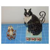 2 Cats by Jim Shore tallest is 6.5"