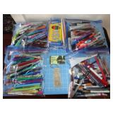 Used pens, markers , pencils etc.
