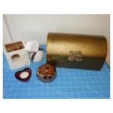 Sm. Chest 11" x 6.5" x 6" T, candle holder, etc.