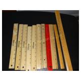 Wood Rulers - Westcott, 1 marked US Customs