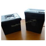 Staples Paper Shreader & Black plastic file box