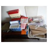 Asst. craft items, sm. boxes, etc.