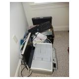 Dell computer , 2 HP printers, w/accessories,