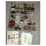 Buttons in 2 plastic containers