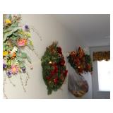 Wreaths on Hall Wall