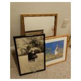 Wall mirror 15.5" x 25.5" , 2 prints