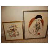 2 Crewel pictures largest 21" x 25"