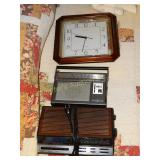 Wall Clock, Clock Radio, vintage GE Radio