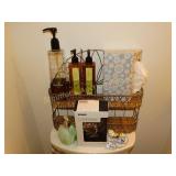 Bathroom organizer, hand lotion, soap, shower