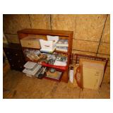Misc. crafting items, Wood bookcase, wood hamper,