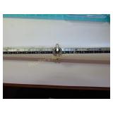 Ring enhancer yellow gold w/diamonds, size 8, .1