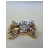 Diamond ring w/enhancer set size 7, enhancer has