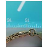 Gold bracelet marked 14K Italy on clasp, 7 1/4"