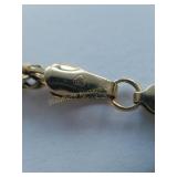 Gold bracelet 7 3/4", marked 14K on clasp, weight