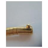 Gold bracelet 7 1/2", marked 10K Italy on clasp,