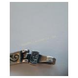 Bracelet marked 925 silver on clasp, 6 3/4",