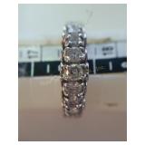 Diamond ring marked PT950, size 7 1/2 weight .185