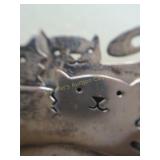 Silver pin "One cat just leads to another", 2"