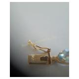 Multi gemstone bracelet, 6 1/2", 14K on clasp,