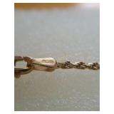 Long gold chain necklace, makred Italy 14K on