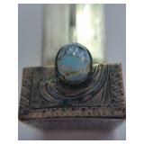 Ornate engraved lipstick case, stamped 800, with