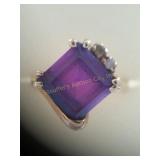 Amethyst ring 10K, size 6 1/4