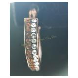 Lever back earrings marked 925 on lever, red &