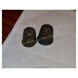 2-Thimble, marked sterling, .25 oz.