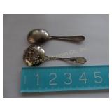2 Small spoons, marked sterling