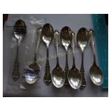 8 Soup spoons 6 3/4", Joan of Arc, sterling,