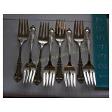 8 Salad forks, 6", Joan of Arc, sterling