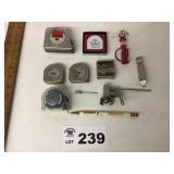 ASSORTMENT OF TAPES, NEEDLES, ADVERTISING ITEMS