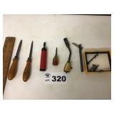 SCRAPING TOOLS, PIN VISE, TORCH HEAD, FEELER