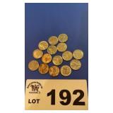 1943 STEEL PENNY 15PCS