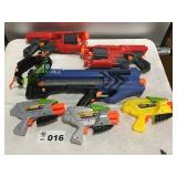 ASSORTMENT OF NERF GUNS, GOGGLES