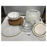 CAKE HOLDER, PLATTERS, BOWLS, SPINNER