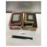 2 BOXES OF SMALL PICTURE FRAMES