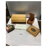 BREAD BOX, RECIPE BOX, JEWELRY BOX, BOXES