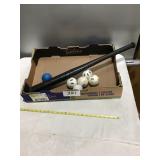 WIFFLE BALL BAT AND BALLS