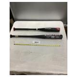 2 EASTON ALUMINUM BASEBALL BATS