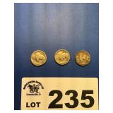 3 BUFFALO NICKEL ON MOUND