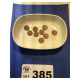 9 1955 WHEAT PENNIES