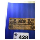 $5 STATE BANK OF ILLINOIS PAPER MONEY, PROBABLY