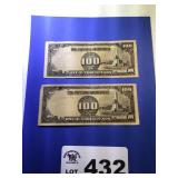 2 100 PESO JAPANESE BILLS