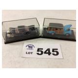 TWO CARS IN COLLECTOR BOXES