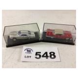 TWO CARS IN COLLECTOR BOXES