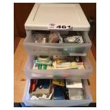 ORGANIZER W CONTENTS (sewing material, needles, ORGANIZER W CONTENTS (sewing material, needles,
