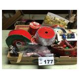CHRISTMAS BULBS, RIBBON CHRISTMAS BULBS, RIBBON